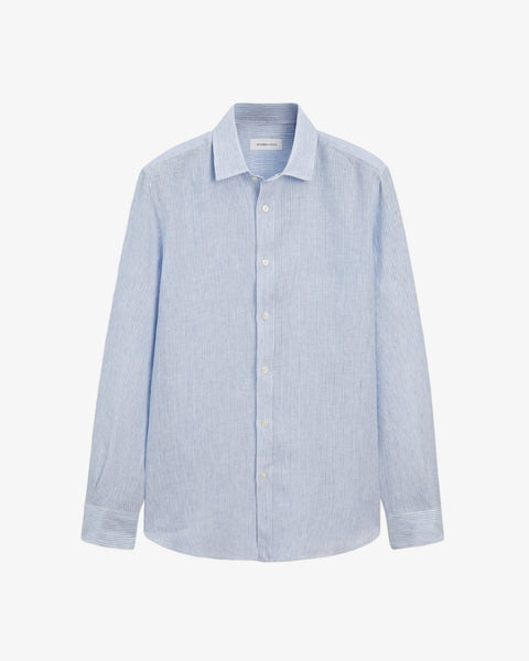 Bellagio Blue Stripe Linen